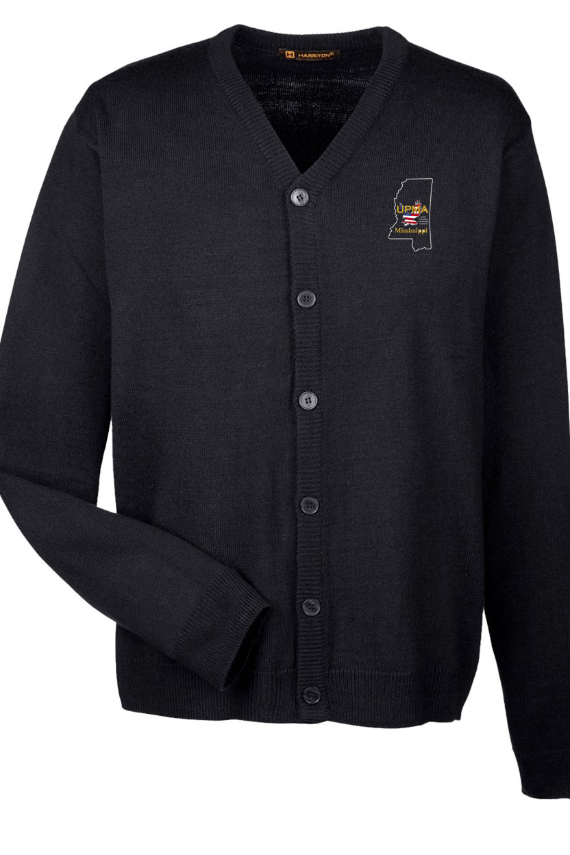 MISSISSIPPI  Embroidered Men's  Classics  Button Cardigan Sweater
