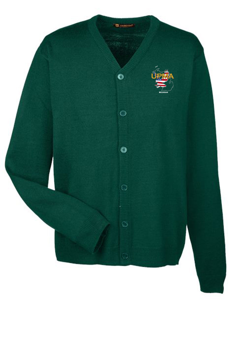 MICHIGAN  Embroidered Men's  Classics  Button Cardigan Sweater