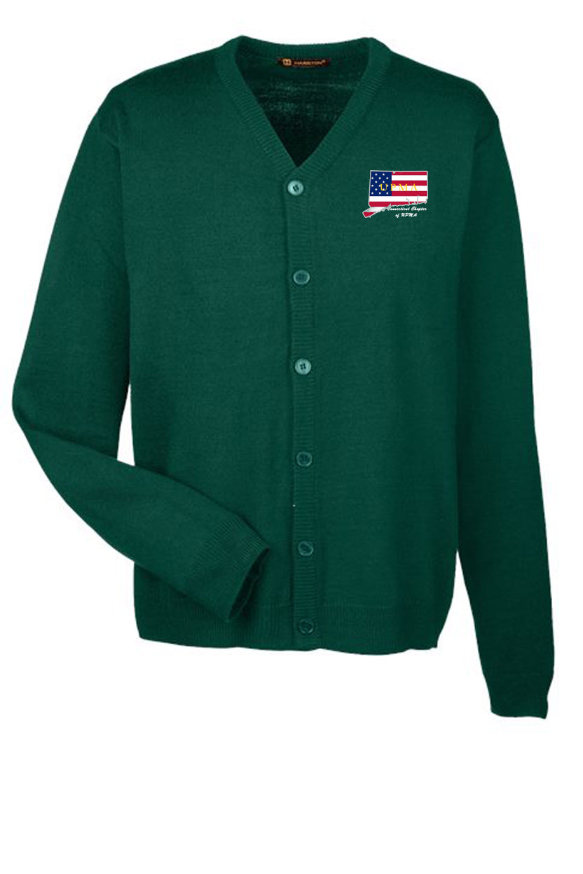 CONNECTICUT Embroidered Men's  Classics  Button Cardigan Sweater