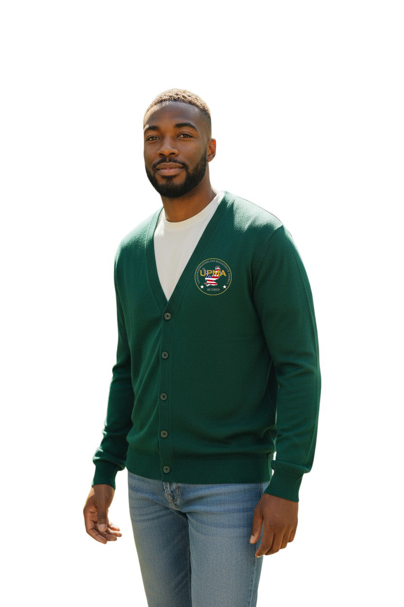 RETIRED  Embroidered Men's  Classics  Button Cardigan Sweater