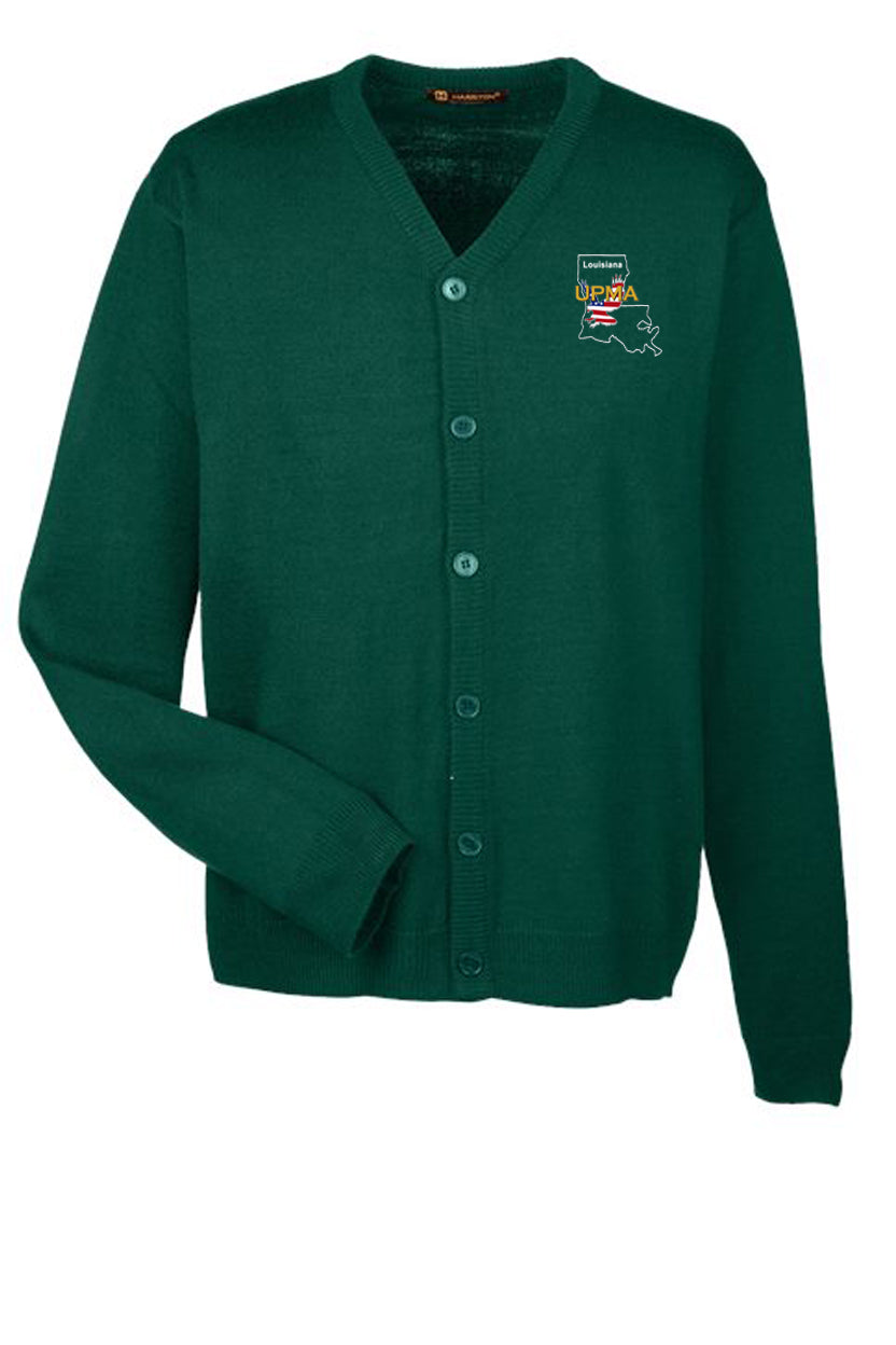 LOUISIANA Embroidered Men's  Classics  Button Cardigan Sweater