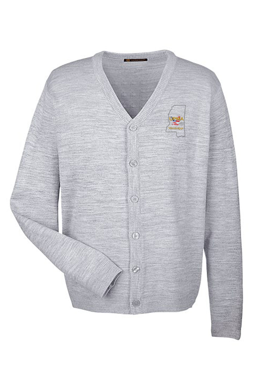 MISSISSIPPI  Embroidered Men's  Classics  Button Cardigan Sweater