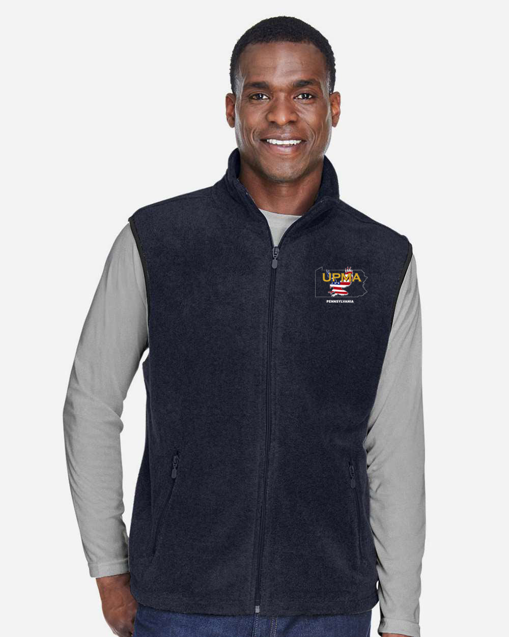 PENNSYLVANIA  Embroidered Unisex Fleece Full-Zip Vest