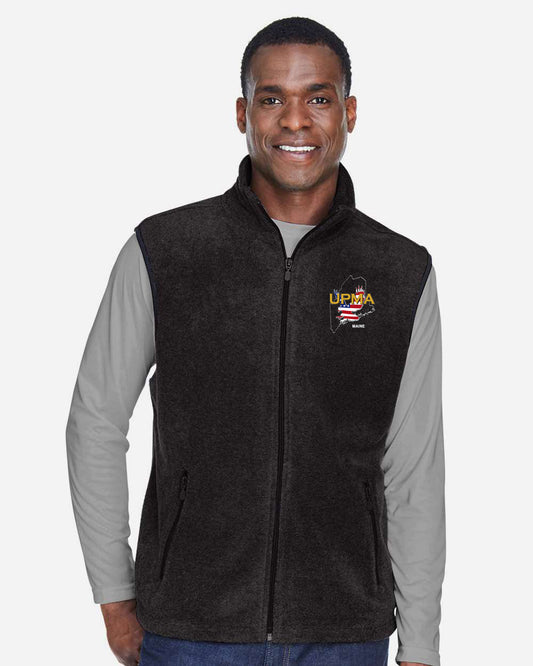 MAINE Embroidered Unisex Fleece Full-Zip Vest
