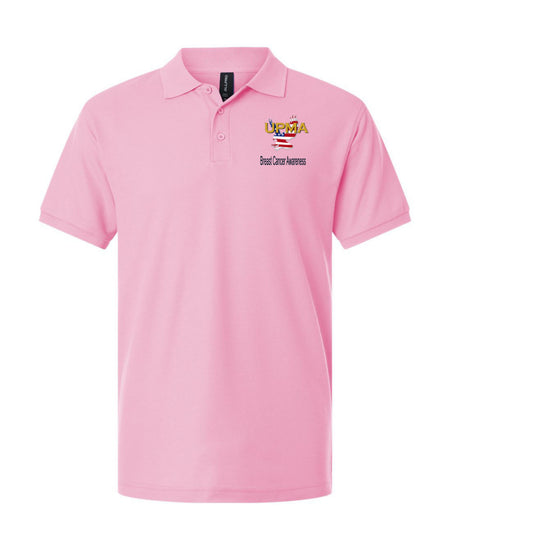 Youth Performance Polo Embroidered National Logo BREAST CANCER AWARENESS